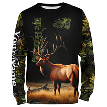 Load image into Gallery viewer, Elk Hunting Green tree Camo 3D All Over print shirts personalized hunting apparel for Elk hunters NQS535