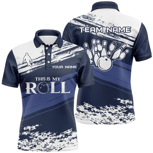 Custom bowling shirt for men – personalized team jersey front view