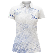 Load image into Gallery viewer, Womens golf polo shirts custom name white golf shirts, team golf tops for ladies NQS5659