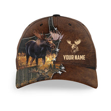 Load image into Gallery viewer, Moose Hunting Camouflage Custom Name 3D Hat - Outdoor Cap Hunting Gifts for Moose Hunter NQS3564