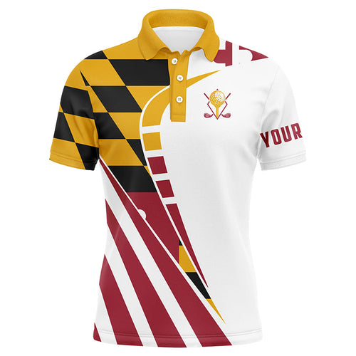 Personalized golf polos shirts for mens custom Maryland flag patriot golf wears NQS7583