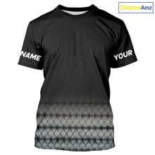 Load image into Gallery viewer, Striped Bass scales fishing Custom black long sleeve Fishing Shirt, Striper Fishing jerseys NQS10083