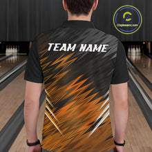 Load image into Gallery viewer, Orange and Black Bowling Shirts For Men Custom Name and Team name  Bowling Jerseys Bowlers Outfit NQS11002