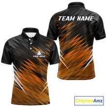 Load image into Gallery viewer, Orange and Black Bowling Shirts For Men Custom Name and Team name  Bowling Jerseys Bowlers Outfit NQS11002