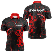 Load image into Gallery viewer, Men Darts shirts Custom black and red reaper skull Darts Team Jerseys, Darts gifts NQS9481