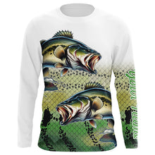 Load image into Gallery viewer, Largemouth Bass Fishing Customize Green scales UV Protection Long sleeve Fishing Shirts, bass jerseys NQS266