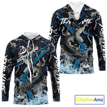 Load image into Gallery viewer, Custom Catfish Fishing Camo Long Sleeve Fishing Shirts, Personalized Catfish Fishing Team Jersey NQS9940