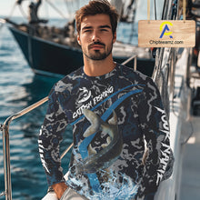 Load image into Gallery viewer, Custom Catfish Fishing Camo Long Sleeve Fishing Shirts, Personalized Catfish Fishing Team Jersey NQS9940
