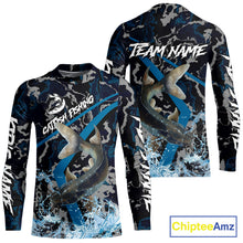 Load image into Gallery viewer, Custom Catfish Fishing Camo Long Sleeve Fishing Shirts, Personalized Catfish Fishing Team Jersey NQS9940
