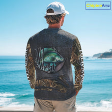 Load image into Gallery viewer, Crappie fishing camo metal grunge pattern Custom Crappie fishing shirts tournament fishing jerseys NQS11032