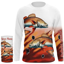 Load image into Gallery viewer, Redfish Puppy Drum Fishing Custom UV Protection long sleeve Fishing Shirts, Personalized Fishing Gift NQS275