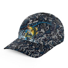 Load image into Gallery viewer, Custom Walleye Fishing Camo Baseball Angler Hat Cap, Personalized Walleye Fishing Team Hat with Names NQS9952