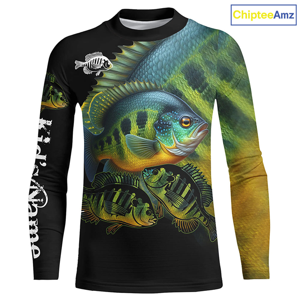 Bluegill Fishing Customize UV protection long sleeves fishing shirts, Personalized Fishing Gift NQS2090