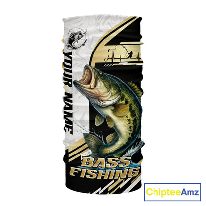 Personaized name Largemouth Bass fishing Custom sun protection Bass fishing team jerseys | Gold NQS9966
