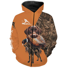 Load image into Gallery viewer, Pheasant Hunting with German Shorthaired Pointer GSP Custom Camo Full Printing Shirts, Hunting Gifts NQS2636