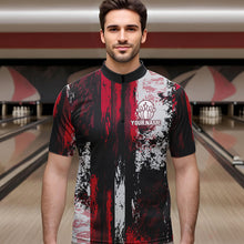 Load image into Gallery viewer, Personalized Bowling Polo, Quarter Zip Shirts For Mens Custom Bowling Team League Jersey NQS9526