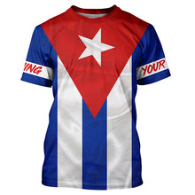 Load image into Gallery viewer, Cuba Flag Fishing Custom sun protection fishing shirts for men, women, patriotic team fishing jersey NQS6139