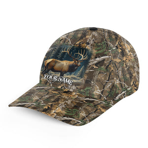 Elk hunting Custom camo hunting hat, Elk hunting hat Unisex Hunting Baseball hat NQS8717