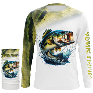 Bass Fishing Customize Name 3D All Over Printed Shirts, Fishing Gift For Father, Men, Women And Kid NQS351