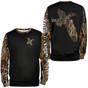 Duck hunting in Florida Waterfowl Camo Customize 3D All Over Printed Shirts Personalized Hunting gift NQS2642