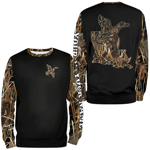 Louisiana duck hunting Waterfowl Camo Customize 3D All Over Printed Shirts Personalized Hunting gift NQS2643