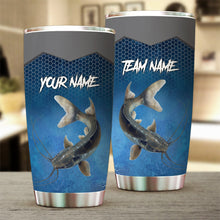 Load image into Gallery viewer, 1PC Blue camo Catfish Fishing Customize Stainless Steel Tumbler Cup, Personalized fishing gift NQS9876