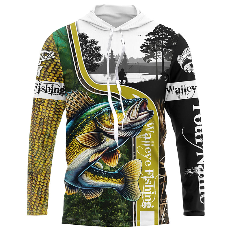 Walleye Fishing Customize name 3D All Over Printed Shirts Personalized Fishing Gift - NQS224