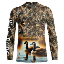 Load image into Gallery viewer, Goose Hunting waterfowl camo Customize Name 3D All Over Printed Shirts Personalized Hunting gift NQS4152