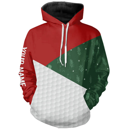 Red, White and Green Christmas pattern Golf Hoodies custom Christmas golf Hoodie for men, women NQS8974