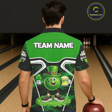Load image into Gallery viewer, Funny Bowling and Beer Green Shamrock Bowling Hawaiian shirt Custom St Patrick Team bowling Jerseys NQS11672
