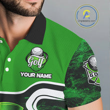Load image into Gallery viewer, Funny Golf and Beer Green Shamrock Golf shirts for Men Custom St Patrick Team Men's Golf Jerseys NQS11673
