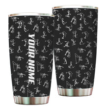 Load image into Gallery viewer, Multicolor Funny golf pattern Custom name Golf Stainless Steel Tumbler Cup - personalized golf gifts NQS9879