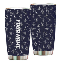 Load image into Gallery viewer, Multicolor Funny golf pattern Custom name Golf Stainless Steel Tumbler Cup - personalized golf gifts NQS9879