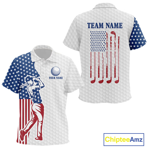 Red, White & Blue American Flag Golf polo shirts For Kid Custom patriotic Kid golf top NQS9987