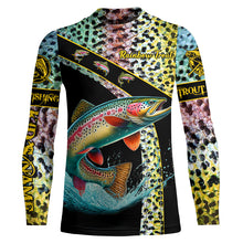 Load image into Gallery viewer, Rainbow trout fishing scales UV protection Custom long sleeve fishing shirts, trout fishing jerseys NQS4385