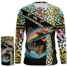 Load image into Gallery viewer, Rainbow trout fishing scales UV protection Custom long sleeve fishing shirts, trout fishing jerseys NQS4385