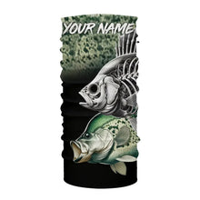 Load image into Gallery viewer, Crappie Reaper Skeleton Green scales Custom Long Sleeve Fishing Shirts, Personalized Fishing Gifts NQS9573