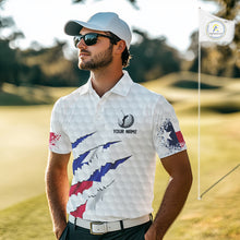 Load image into Gallery viewer, Personalized Texas Flag Men golf polo shirts, Custom Patriotic Golf Team Shirts For men NQS10156