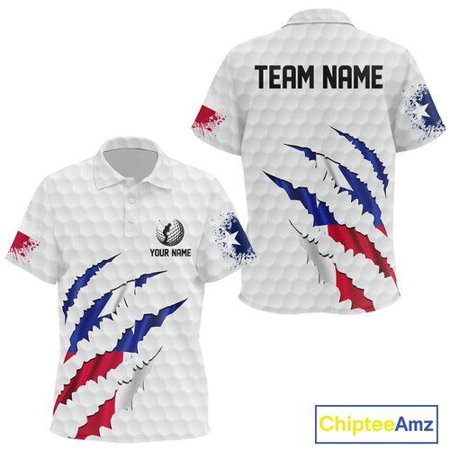 Personalized Texas Flag Kid golf polo shirts, Custom Patriotic Golf Team Shirts For Kid NQS10156