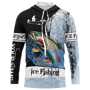 Rainbow Trout Ice Fishing 3D All Over Printed Shirts For Fisherman, gift for fishing lovers NQS303