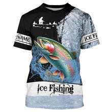 Load image into Gallery viewer, Rainbow Trout Ice Fishing 3D All Over Printed Shirts For Fisherman, gift for fishing lovers NQS303