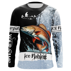 Redfish puppy Drum Ice Fishing 3D All Over Printed Shirts For Fisherman, Redfish fishing jerseys NQS304