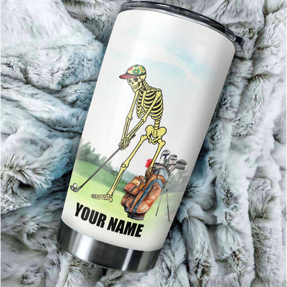 1PC Funny Skull Golf Custom Name Tumbler Cup Yes I do have a retirement plan I plan on playing golf NQS9892