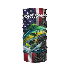 American Flag Mahi Mahi Fishing Custom long sleeve performance Fishing Shirt, Dorado Fishing jersey NQS7885