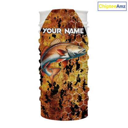 Redfish Fishing Scales Camo custom performance long sleeve Redfish fishing shirts NQS10005
