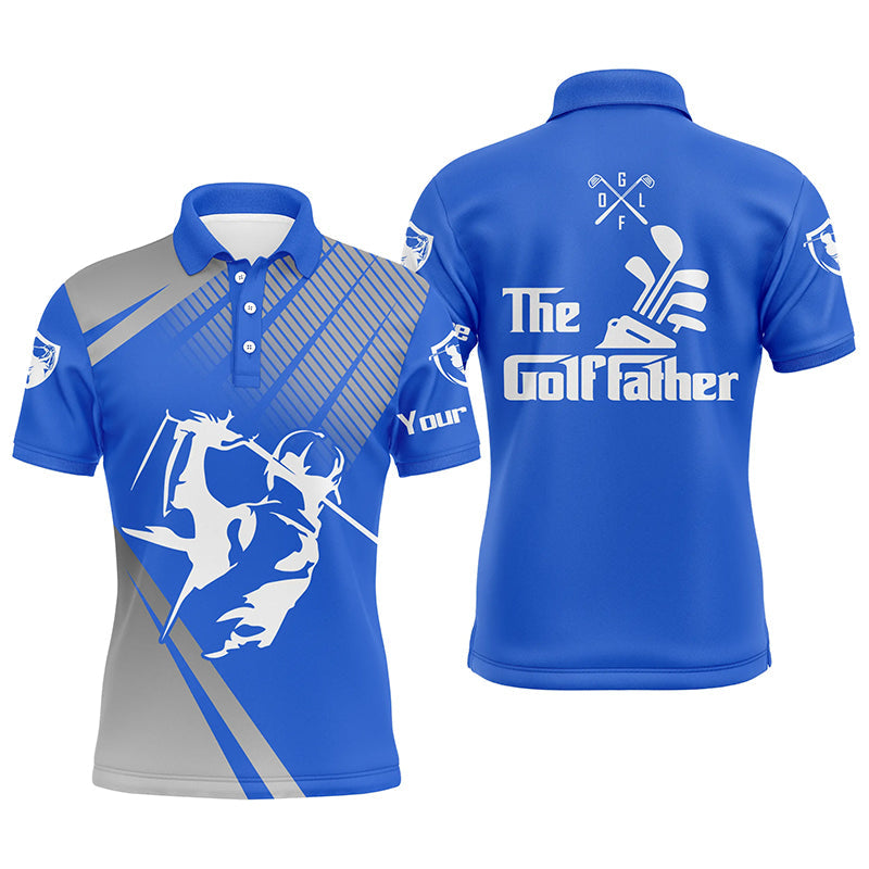 Personalized the Golf father Polo Shirts for Men Blue golf shirts, gifts for golf lovers NQS7672