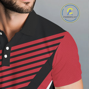 American Flag Golf polo shirts For Mens custom patriotic golf top for men, golfing gifts | Black NQS10016