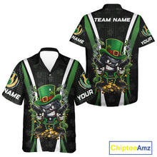 Load image into Gallery viewer, Funny St Patrick cowboy gunner Bowling Hawaiian shirt Custom Team Bowling Jerseys NQS11543