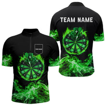 Load image into Gallery viewer, Green Flame Smoke Lucky clover Darts Shirts For Men Custom St Patrick Day Team Darts Jersey Outfit NQS9452