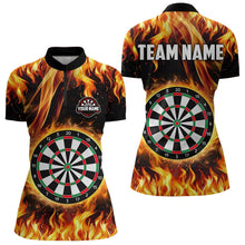 Load image into Gallery viewer, Flame Darboard Fire Pattern Custom Women Darts Shirts Team Jerseys NQS9459